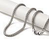 Non-Tarnish 304 Stainless Steel Wheat Chain Necklaces for Women Men BJEW-Q341-13P-1
