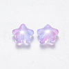 Spray Painted Glass Beads X-GLAA-R211-04-2