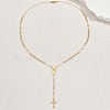 Stainless Steel Virgin Cross Pendant Rosary Bead Necklaces for Women PR5639-5