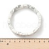 Sqaure Synthetic Howlite Beads Stretch Bracelets for Women Men BJEW-C097-06V-5