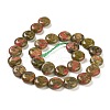 Natural Unakite Beads Strands G-M403-C14-3