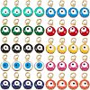  40Pcs 10 Colors Real 18K Gold Plated Plated Brass Enamel Beads KK-NB0001-45-1
