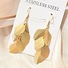 304 Stainless Steel Dangle Earrings EJEW-S253-09G-1