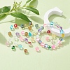 50Pcs 10 Colors Synthetic Moonstone Beads Strands G-YW0001-08-9