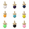 Brass Cubic Zirconia Pendants ZIRC-H122-01G-1