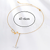 Elegant Stainless Steel Tulip Flower Link Chain Imitation Pearl Tassel Necklaces for Women's Daily Wear TI9112-1-4