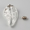 Glass Bottle Locket Pendants GLAA-WH0033-68-2