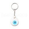 Teardrop Handmade Lampwork Evil Eye Pendants Keychain KEYC-JKC00379-02-1