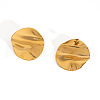 Vintage 304 Stainless Steel Flat Round Pendant Necklaces & Stud Earrings Sets for Women LD8078-1-4