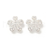 Flower Rack Plating Brass Micro Pave Cubic Zirconia Beads KK-S399-01D-1