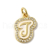 Brass Micro Pave Cubic Zirconia Pendants KK-K354-02G-J-1