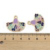Rack Plating Alloy Enamel Pendants FIND-I038-07F-3