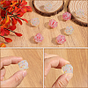 Gorgecraft 8Pcs 2 Colors Hexagon with Heart Pattern Silicone Focal Beads SIL-GF0001-52-6