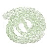 Baking Paint Transparent Glass Beads Strands X1-DGLA-A07-T8mm-KD06-2