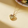 Heart with Rose Flower Picture Locket Pendant Necklace JN1036A-5