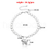 Alloy Butterfly Pendant Plastic Imitation Pearl Beaded Necklaces for Women FS-WGADDC6-01-5