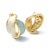 Ion Plating(IP) 304 Stainless Steel Leaf Stud Earrings EJEW-G375-14G-2