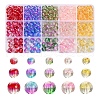 565Pcs 15 Style Transparent Spray Painted Glass Beads Strands GLAA-YW0001-47-1