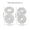 2Pcs 2 Styles Carbon Steel Cutting Dies Stencils DIY-WH0309-871-6