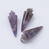 Natural Amethyst Pendants X-G-P236-07-1