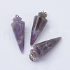 Natural Amethyst Pendants X-G-P236-07-1