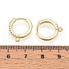 Brass Micro Pave Cubic Zirconia Hoop Earring Finding KK-N261-52G-3