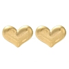 Ion Plating(IP) 304 Stainless Steel Heart Stud Earrings EJEW-C099-12G-2