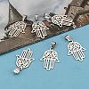 Non-Tarnish Hamsa Hand/Hand of Fatima/Hand of Miriam 304 Stainless Steel Pendants X-STAS-F016-18P-5