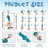 Shell & Synthetic Turquoise Pendant Deocration HJEW-TAC0057-4