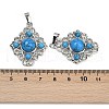 Natural & Synthetic Mixed Gemstone Pendants G-Z077-01P-3