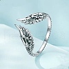 Simple Style Cute 925 Sterling Silver Wing Cuff Rings FS-WG9C3E6-01-1