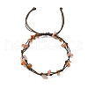 5Pcs 5 Style Natural & Synthetic Mixed Gemstone Chips Braided Bead Bracelets Set BJEW-TA00348-2