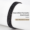 Olycraft 2 Strands Natural Black Tourmaline Beads Strands G-OC0005-29-4