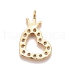 Brass Micro Pave Cubic Zirconia Pendants KK-M229-54G-2