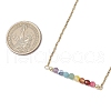 Gemstone Round Beaded Chakra Pendant Necklaces NJEW-JN05189-3