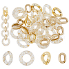 SUPERFINDINGS 120Pcs 4 Sytle CCB Plastic & Acrylic Linking Rings FIND-FH0006-19-1