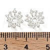 Brass Micro Pave Clear Cubic Zirconia Bead Caps KK-U045-05S-3