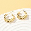 C-Shaped Brass Stud Earrings EJEW-A132-06G-2
