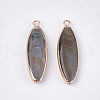 Electroplate Freshwater Shell Pendants SHEL-S274-88-2