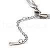 304 Stainless Steel Trinity Knot 2-Strand Square Snake Chains Bracelets for Women BJEW-Q335-03P-3