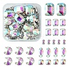 48Pcs 6 Style Horse Eye & Rectangle Octagon & Flat Round Sew on Rhinestone RGLA-FS0001-13-1