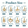 16Pcs 8 Style Rack Plating Brass Pave Cubic Zirconia Pendants KK-TA0001-44-3