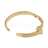 304 Stainless Steel Textured Hinged Bangles for Women BJEW-U002-03G-4