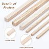 Olycraft 60Pcs 2 Style Candlenut Wood Sticks WOOD-OC0002-27-3