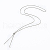 Tarnish Resistant 304 Stainless Steel Box Chain Slider Necklace Making AJEW-JB00777-01-1