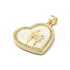 Brass Micro Pave Clear Cubic Zirconia Pendants KK-A221-19B-G-2