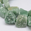 Raw Rough Natural Green Aventurine Bead Strands G-F403-03-3