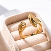 Ring 304 Stainless Steel Open Cuff Ring RJEW-Z082-01D-G-2