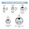 DICOSMETIC 300Pcs 5 Styles 202 Stainless Steel Beads STAS-DC0015-04-2