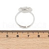 Brass Pad Ring Bases KK-EC022-14mm-S-RS-4